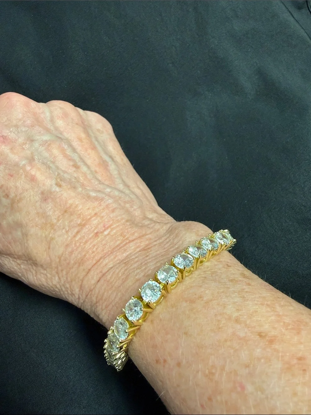 Park Lane Gold-Tone Bracelet with Clear Stones